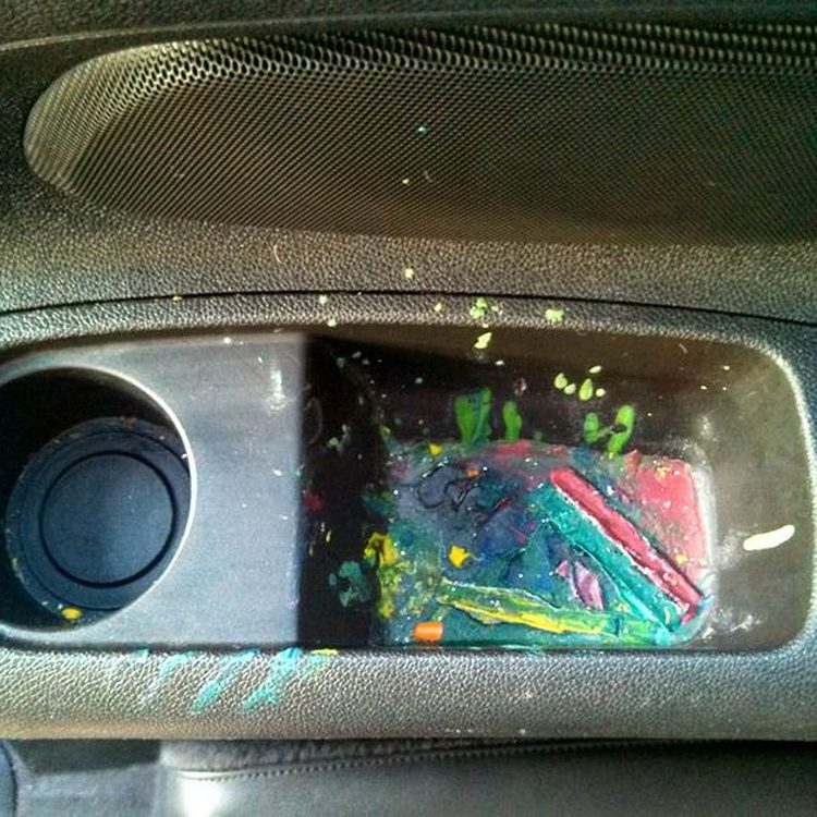 Door pockets before cleaning