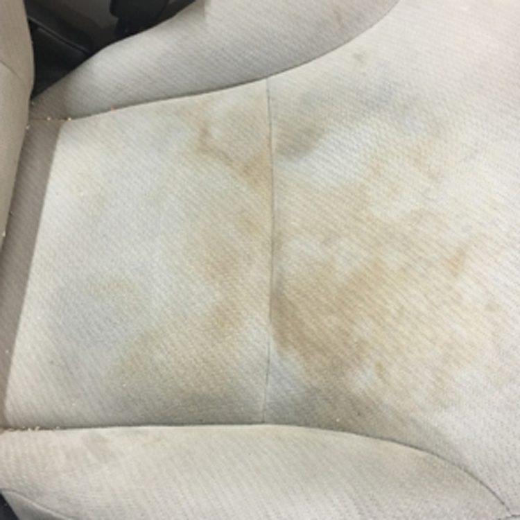 Fabric seats before cleaning